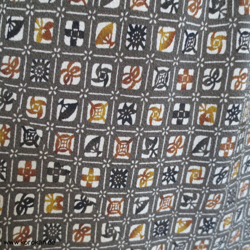 Musterkaro Kimono Seide Bias Cut Rock