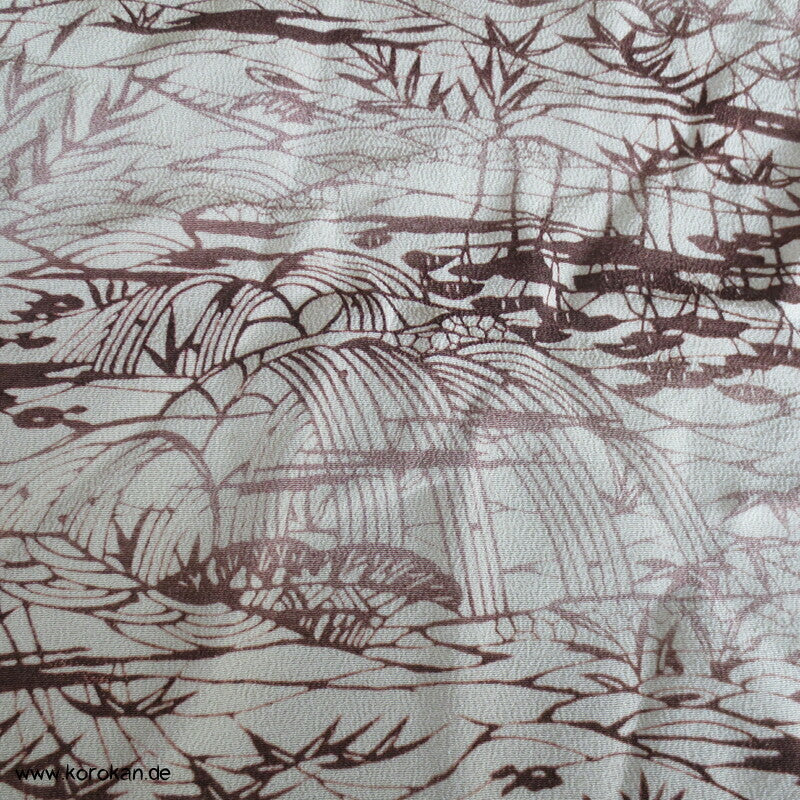Bingata Batik Chirimen Crepe Seide, Araihari Kimono