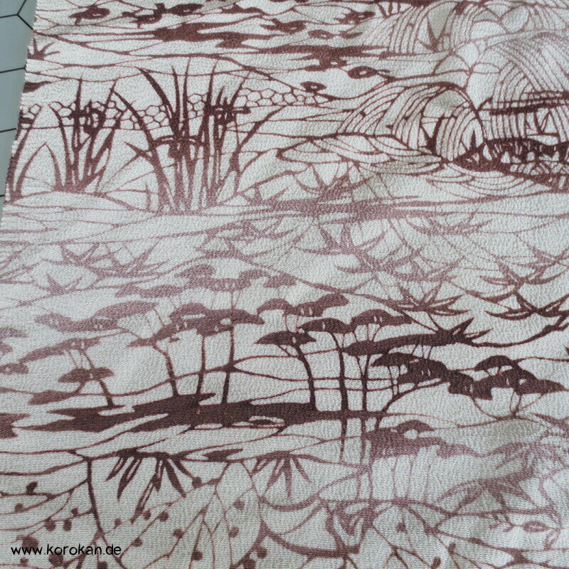 Bingata Batik Chirimen Crepe Seide, Araihari Kimono