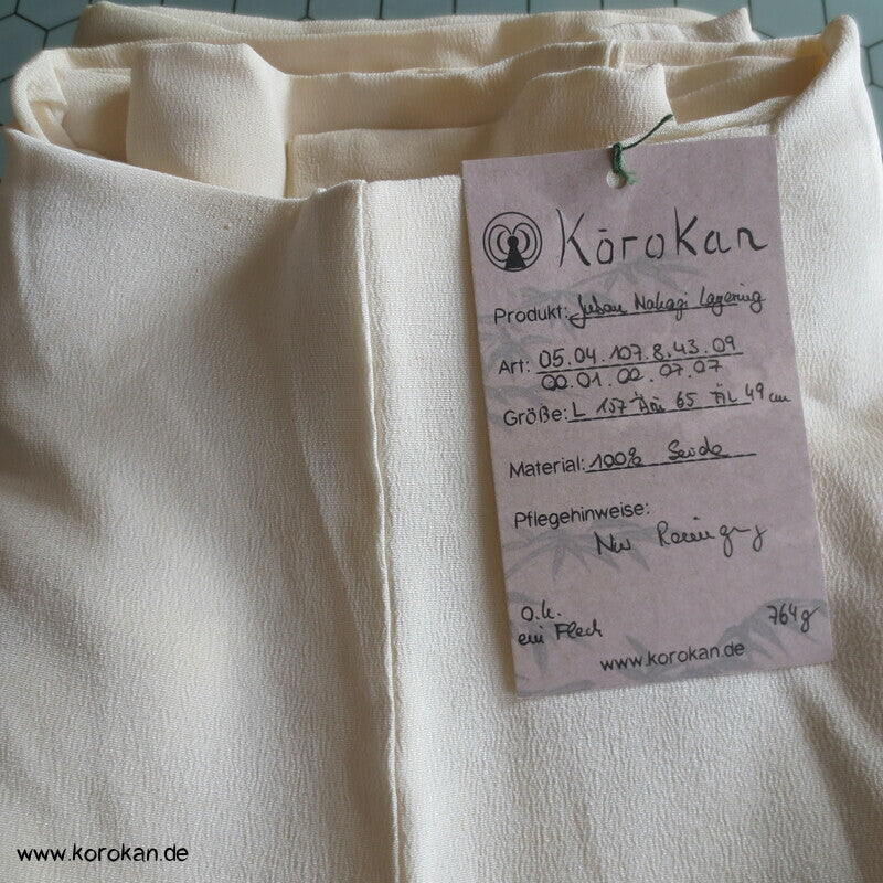 Nakagi - Lagenlook Kimono - naturfarbener Seiden Crepe