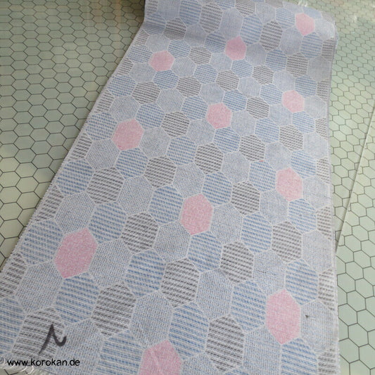 Kikko Wolle/ Seide Kimono Jacquard decoupé jeansblau