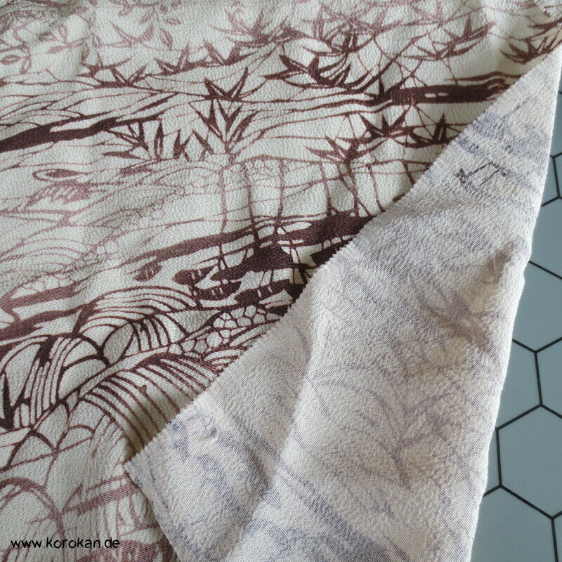 Bingata Batik Chirimen Crepe Seide, Araihari Kimono