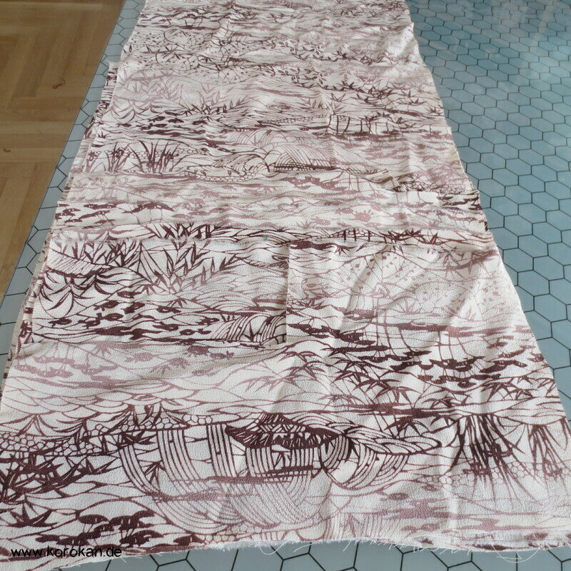 Bingata Batik Chirimen Crepe Seide, Araihari Kimono