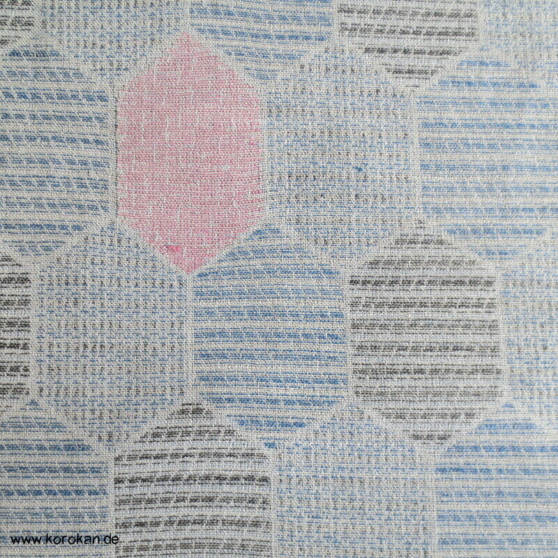 Kikko Wolle/ Seide Kimono Jacquard decoupé jeansblau