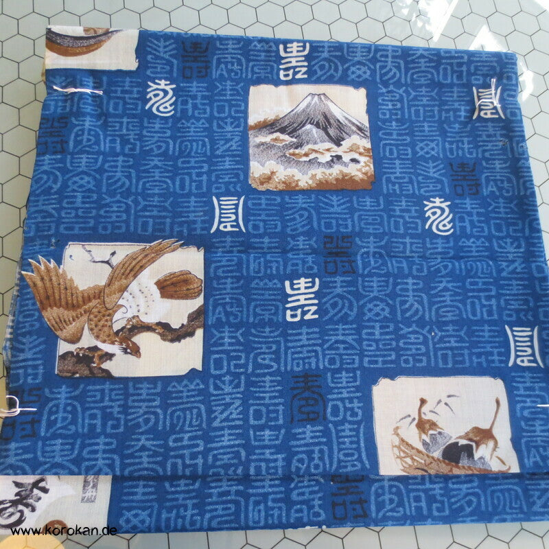 alte Kanji, Shikishi Männer Juban Kimono Wollmuslin