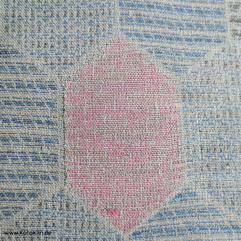 Kikko Wolle/ Seide Kimono Jacquard decoupé jeansblau