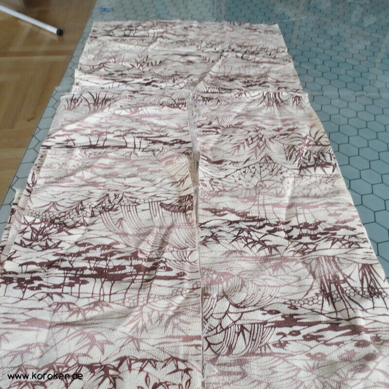Bingata Batik Chirimen Crepe Seide, Araihari Kimono