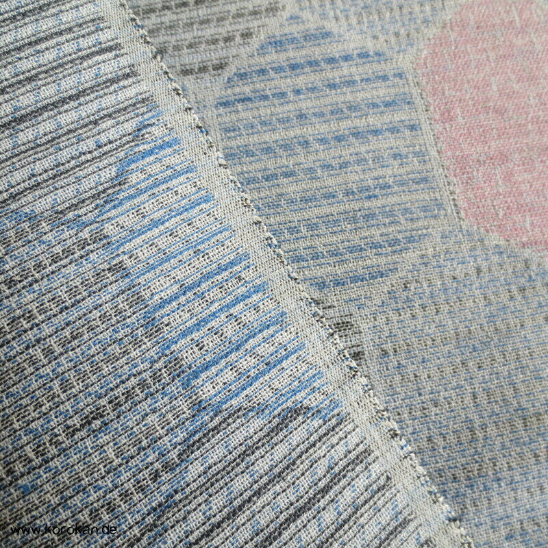 Kikko Wolle/ Seide Kimono Jacquard decoupé jeansblau