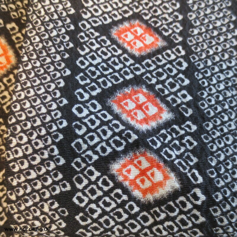 Diamantmuster Shibori dreiteiliger Obi