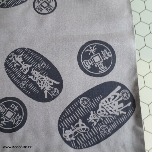 Münzen Chirimen Crepe Seide