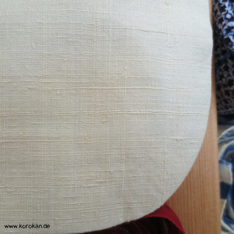 Flechtbandstickerei Hitoe ungefütterter Tsumugi Seiden Kimono, antik