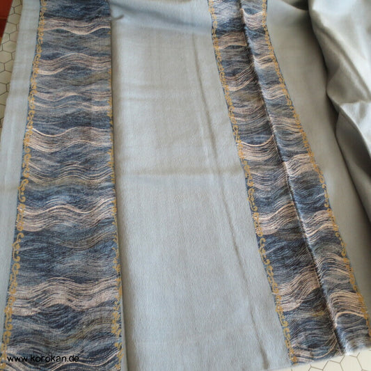 Wellenstreifen blaugrau Homongi Kimono