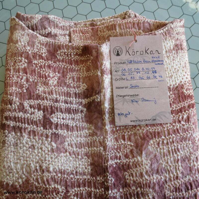 blassbraun mauve Egasumi Nebel Full Shibori Haori