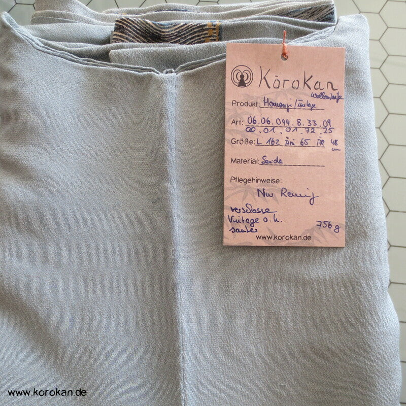 Wellenstreifen blaugrau Homongi Kimono