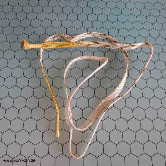 regenbogen - zitronengelb Obijime, geflochten