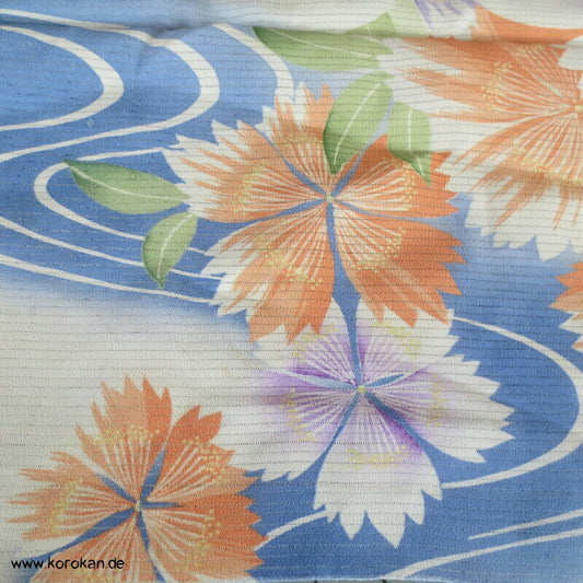 Araihari Rho Seide Fluss mit Iris und Nadeshiko