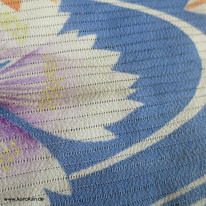 Araihari Rho Seide Fluss mit Iris und Nadeshiko