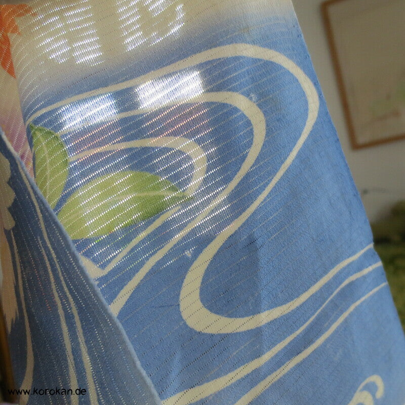 Araihari Rho Seide Fluss mit Iris und Nadeshiko