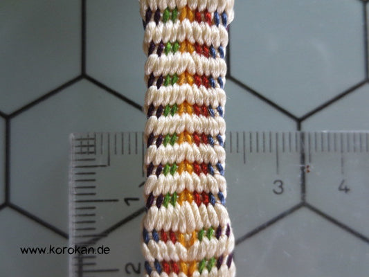 regenbogen, karierter Obijime, Seide