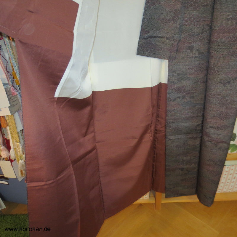 Kiribame Patchwork Kasuri Tsumugi Seiden Kimono