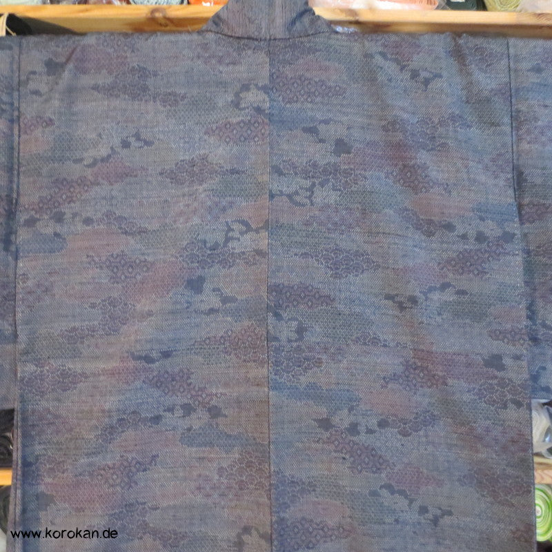 Kiribame Patchwork Kasuri Tsumugi Seiden Kimono