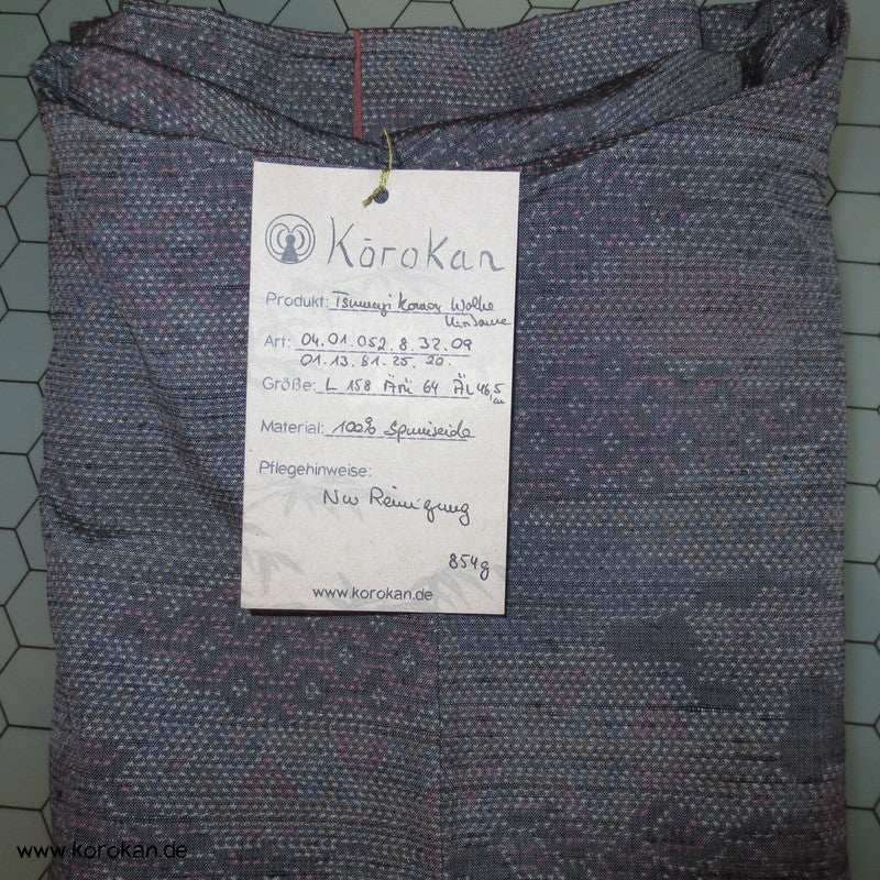 Kiribame Patchwork Kasuri Tsumugi Seiden Kimono