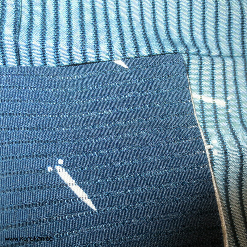 Fischschwärme marineblau Hitoe ungefütterter Rho Seiden Kimono