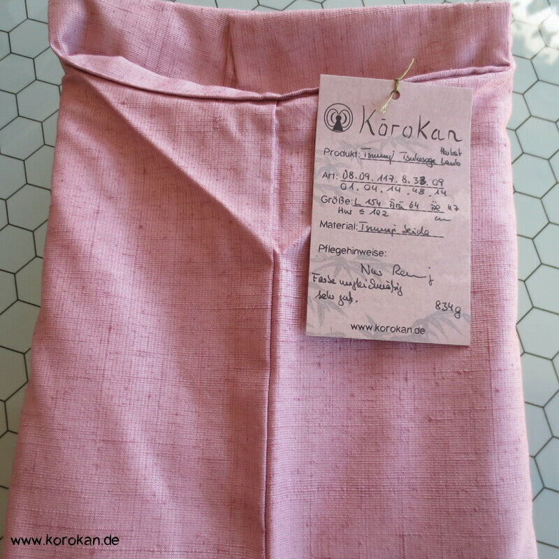 Tsumugi Seiden Tsukesage Kimono mit Baummotiven