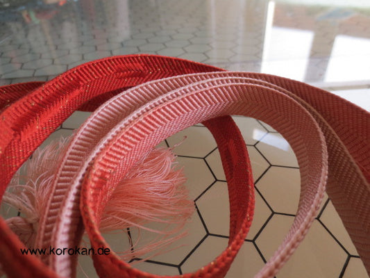 altrosa - kupfer Obijime, Seide / Lurex