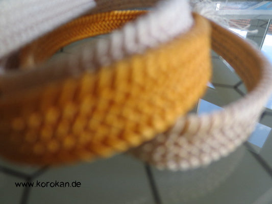 creme mango Verlauf Obijime, Seide