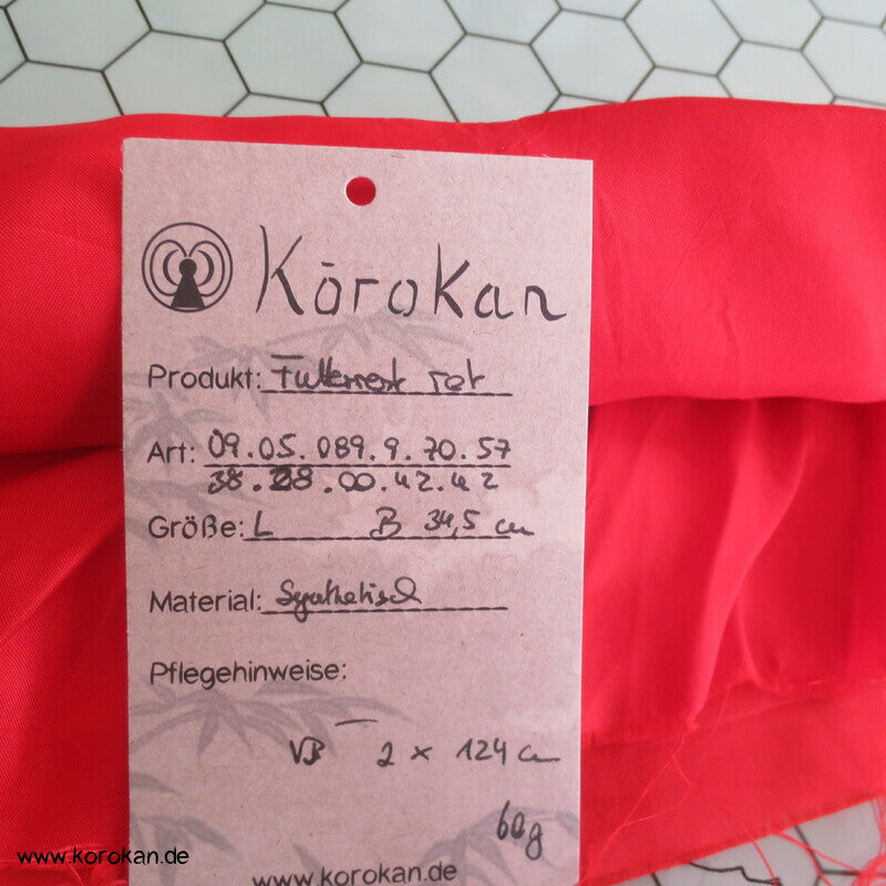 Kimonofutter antik, Araihari, fein, knallrot