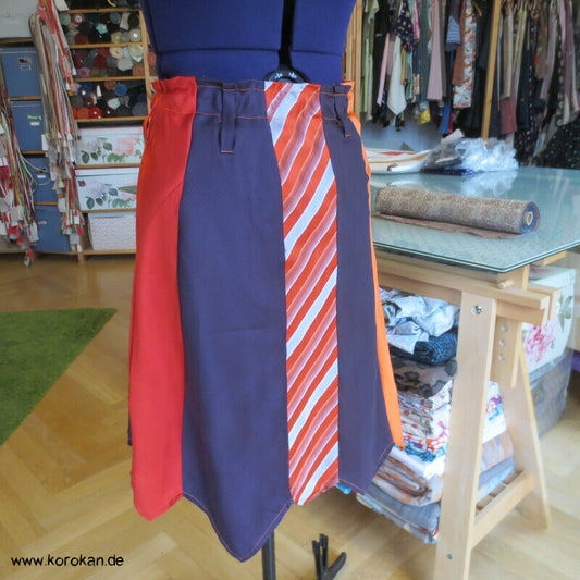 Seiden Krawatten Upcycling Rock rot orange persimmon