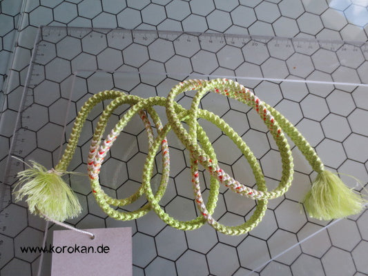 hellgrün mit Regenbogenverlauf Obijime, Seide