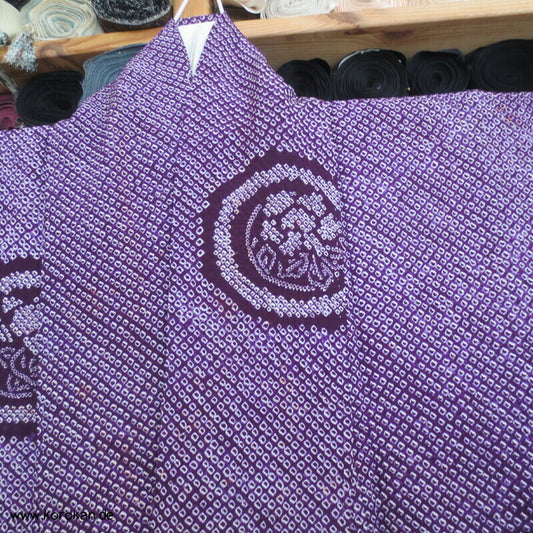 Full Shibori Mon Wappen Komon Kimono