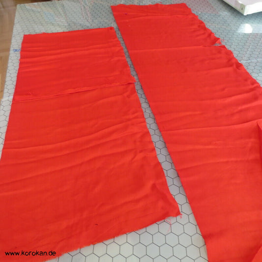 Kimonofutter antik, Araihari, fein, knallrot