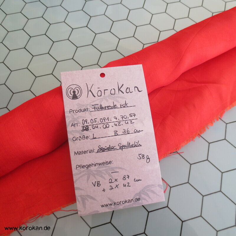 Kimonofutter antik, Araihari, fein, knallrot