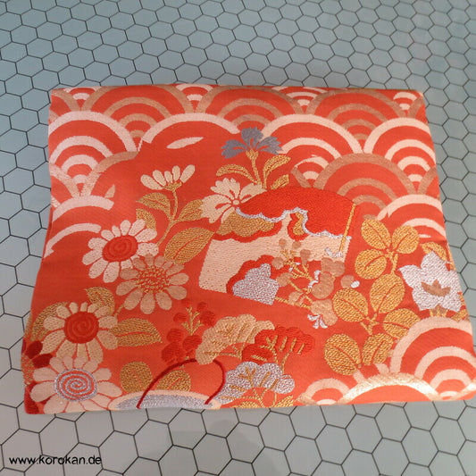 Segaiha und Fächer Brokat Nagoya Obi Seidenbrokat Kimonogürtel