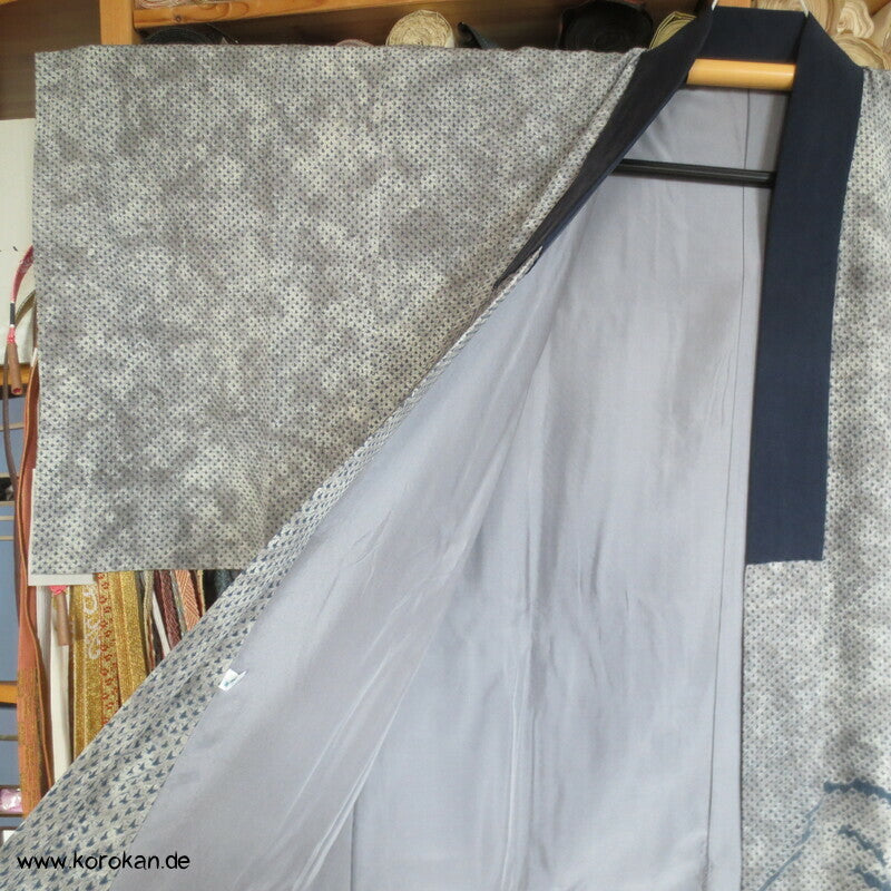 Full Shibori Welle Männer Juban Unterkimono reine Seide