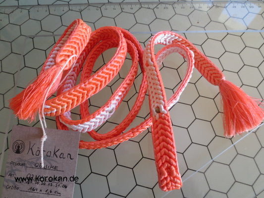 Azalee mit creme und goldenen Punkten Obijime, Seide