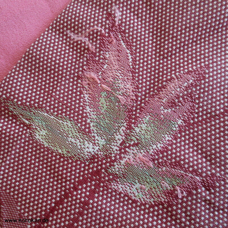 gewebte Blätter Jacquard Komon Kimono