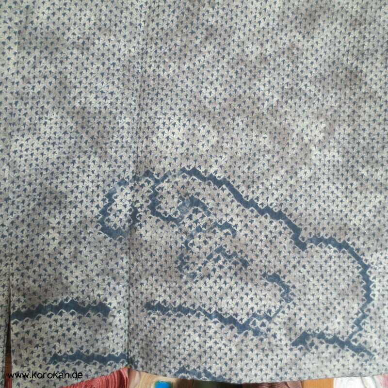 Full Shibori Welle Männer Juban Unterkimono reine Seide