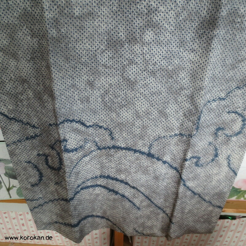 Full Shibori Welle Männer Juban Unterkimono reine Seide