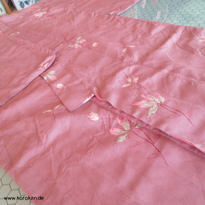 gewebte Blätter Jacquard Komon Kimono
