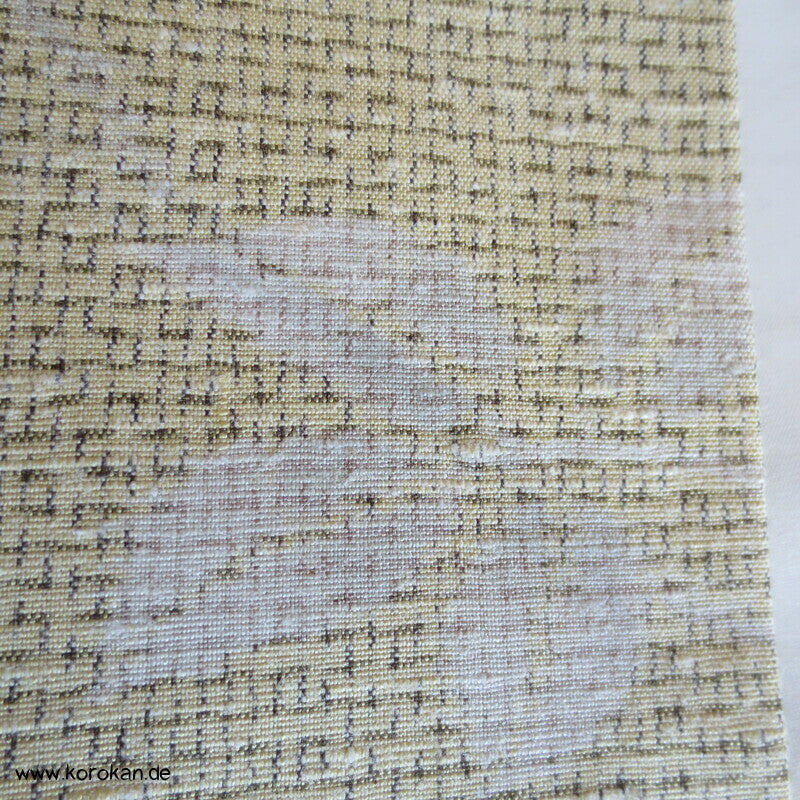 Tsumugi Seiden Kasuri Blättermotive Kimono