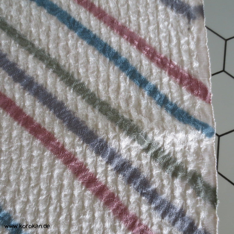 Shibori Diagonaler Streifen Seide Kimono Stoffrolle