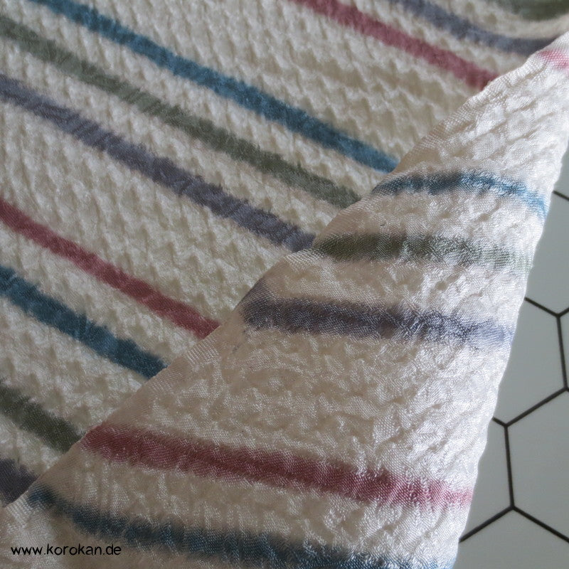 Shibori Diagonaler Streifen Seide Kimono Stoffrolle
