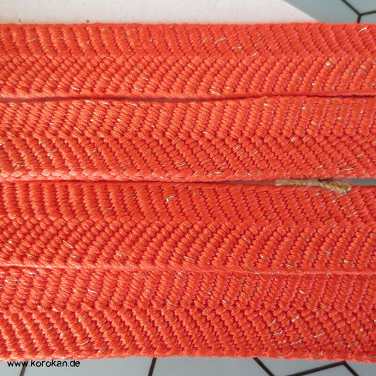 persimmon mit gold Obijime, geflochten, uni, neu