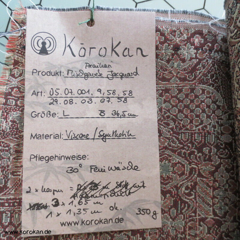 ornamentales Kiribame Jacquard Haori Araihari - feine Musterdetails