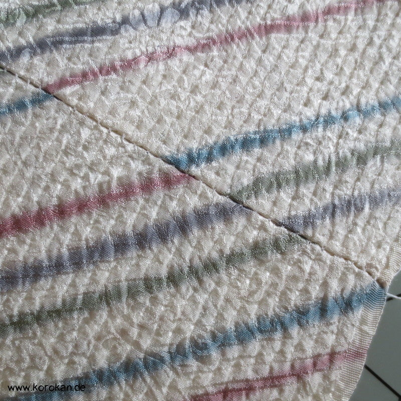 Shibori Diagonaler Streifen Seide Kimono Stoffrolle
