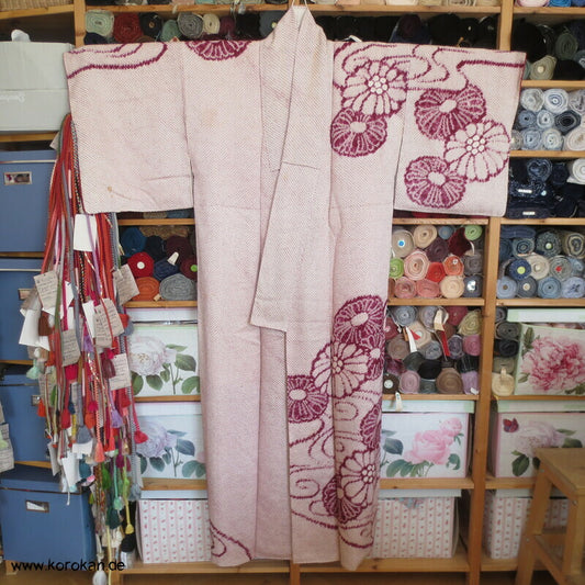 Full Shibori Chrysanthemen Fluss Homongi Kimono